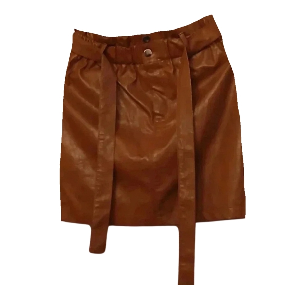 IRIS Faux Leather Mini Skirt